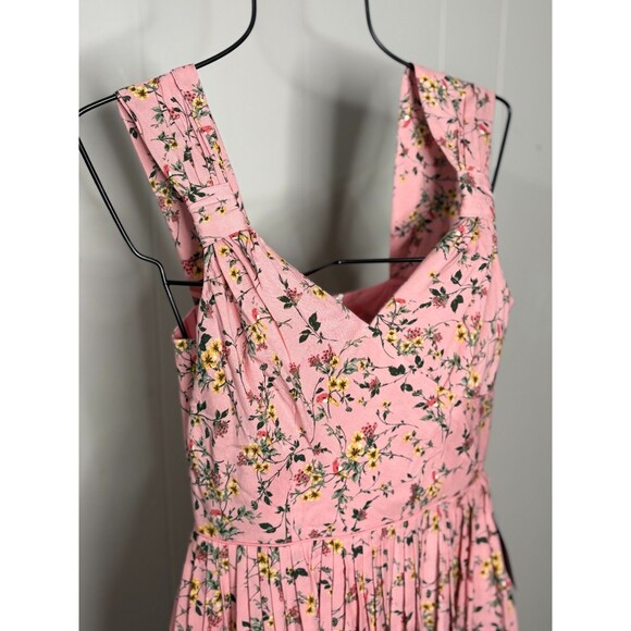 NEW Gal Meets Glam Sarah Sleeveless Midi Dress Pink Floral Garden Party Size 2‎ - Picture 3 of 11